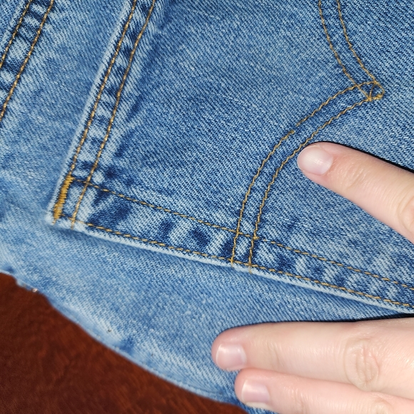 Vintage Levis Jean Shorts 550 Blue Jeans  Cut Off Light Blue Made USA Women's 10 - Picture 9 of 14